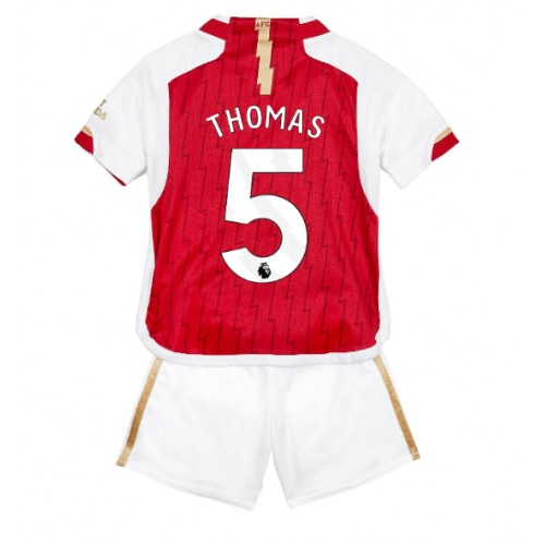 Fotbalové Dres Arsenal Thomas Partey #5 Dětské Domácí 2023-24 Krátký Rukáv (+ trenýrky)